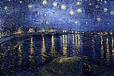 Night Canvas Paintings - Starry Night over the Rhone